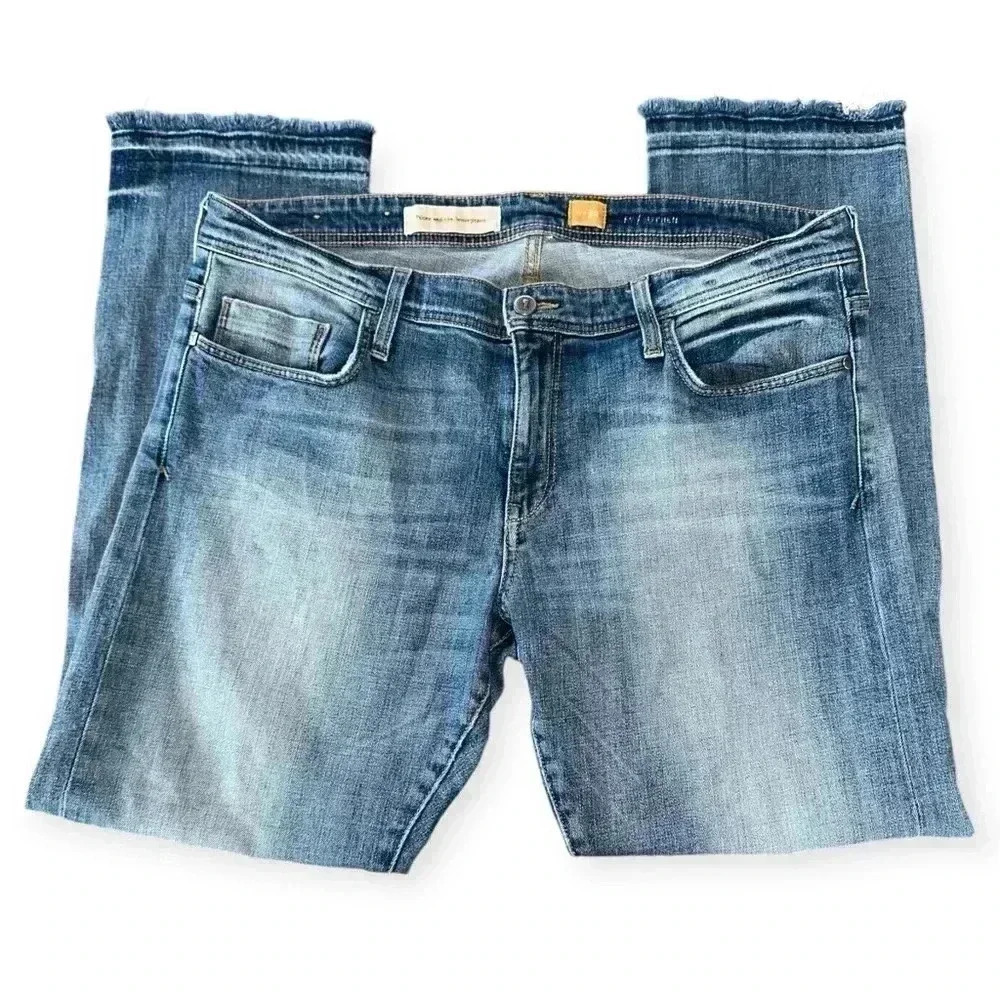 Pilcro and letterpress hyphen women's frayed hem jeans size 32